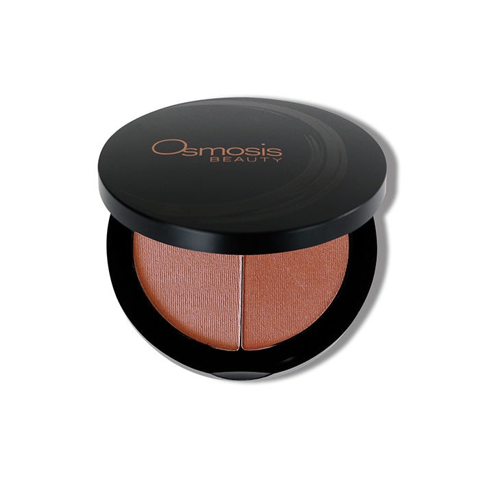 Osmosis Beach Glow Bronzer in sleek packaging, showcasing a warm bronzing powder ideal for a sun-kissed look.