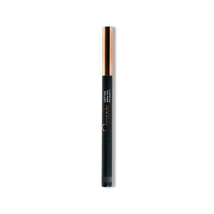 Osmosis Beauty Define Brow Duo in Cacao, featuring an open compact with brow powder and gel applicators.