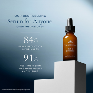 Le Mieux TGF-β Booster serum bottle with dropper, featuring the product label and sleek packaging design.