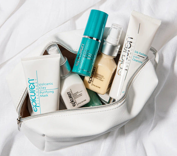 Epicuren Discovery Prevention & Correction Duo in a lifestyle setting, showcasing preventative skincare products.