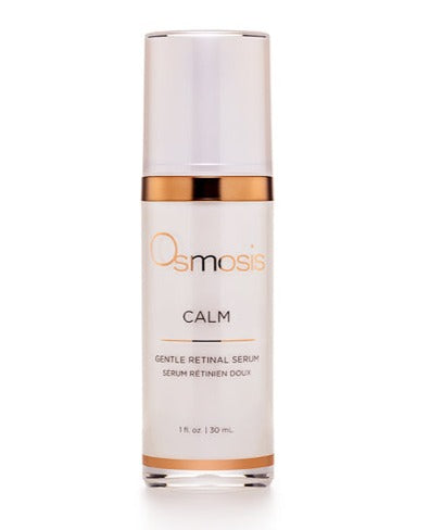 Osmosis Beauty Calm Gentle Retinal Serum in a 30mL bottle, featuring a sleek design suitable for skincare routines.
