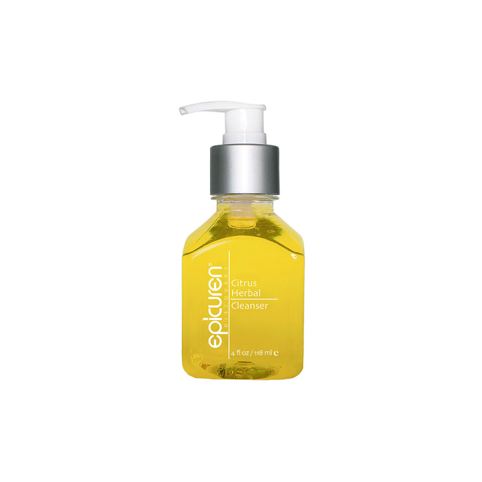 Epicuren Discovery Citrus Herbal Cleanser in an 8 oz bottle, showcasing a vibrant citrus label and a sleek design.