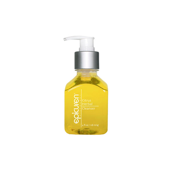 Epicuren Discovery Citrus Herbal Cleanser in a 4oz bottle, showcasing its vibrant citrus packaging and herbal ingredients.
