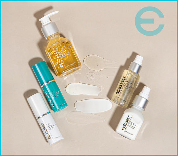 Epicuren Discovery Citrus Herbal Cleanser in a bottle with vibrant citrus elements and a refreshing lifestyle background.