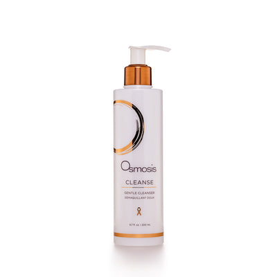 Osmosis Beauty Cleanse Gentle Cleanser in a 200mL bottle, featuring a sleek design and clear label for skincare routine.