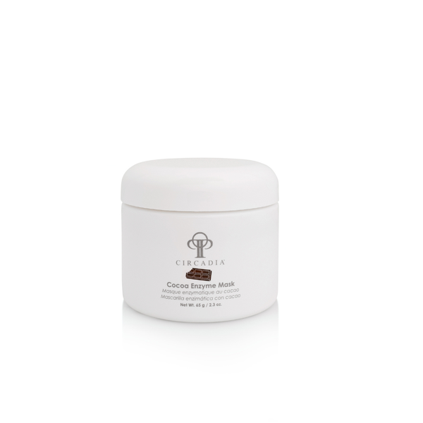 Circadia Cocoa Enzyme Mask gel cleanser with cocoa extract and enzymes for smooth, refreshed skin.