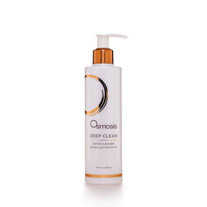 Osmosis Beauty Deep Clean Detox Cleanser in a 200mL bottle, showcasing the sleek design and label details.