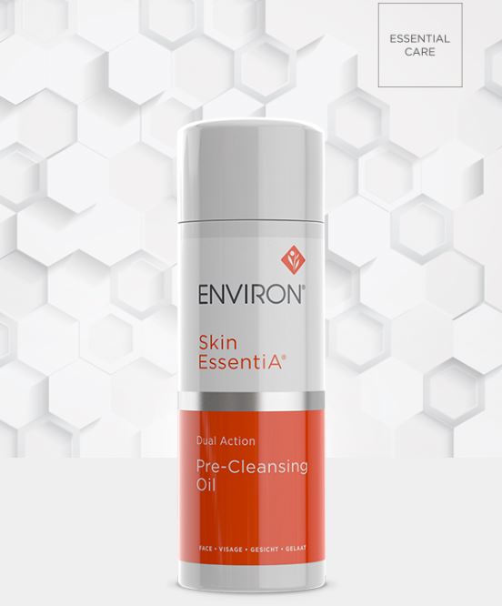Environ Dual Action Pre-Cleansing Oil 100ml bottle with a sleek design, ideal for effective skin cleansing.