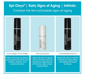 Epicuren Discovery Epi Onyx Early Signs of Aging Kit moisturizer with sleek packaging displayed in a lifestyle setting.
