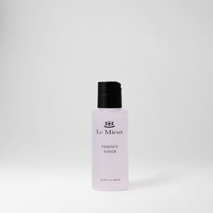 Le Mieux Essence Toner in a clear 2oz bottle, featuring a light, refreshing liquid suitable for skincare.