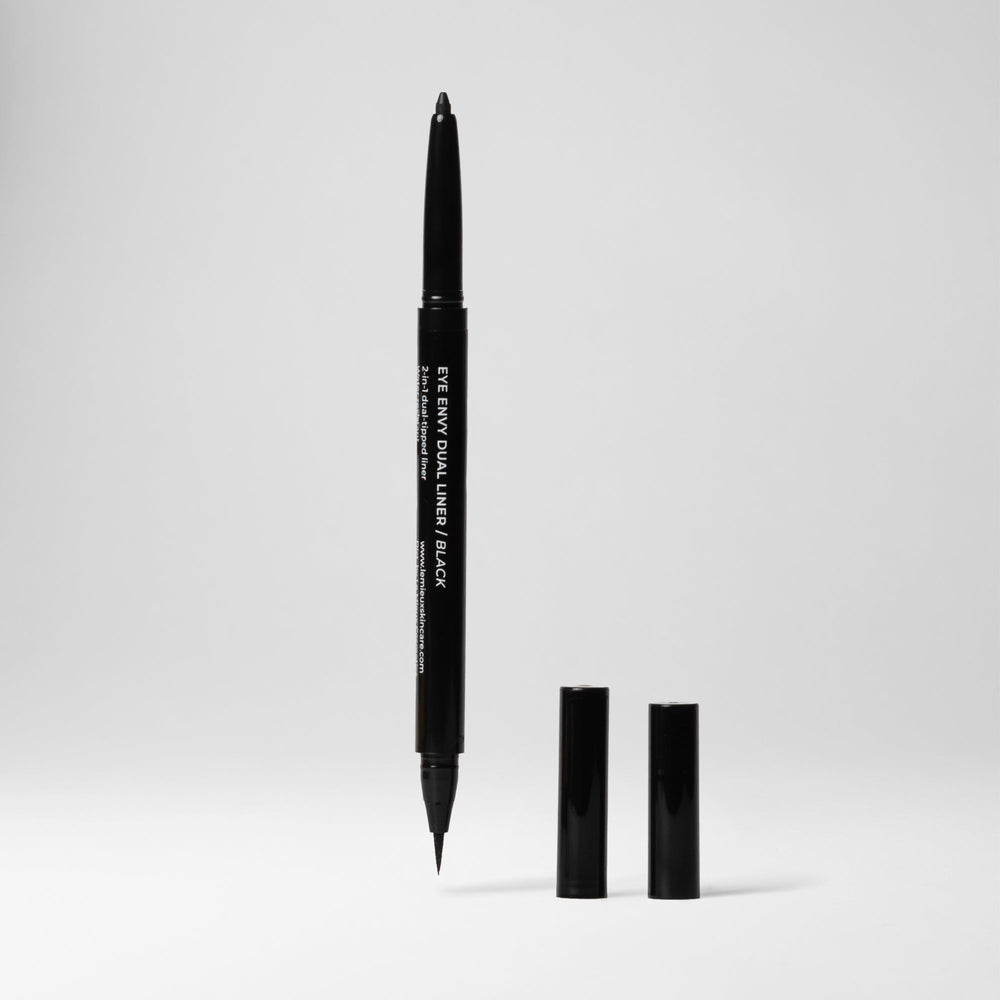 Le Mieux Eye Envy Dual Liner in black eyeliner pencil for eye care and definition, with a sleek black design.
