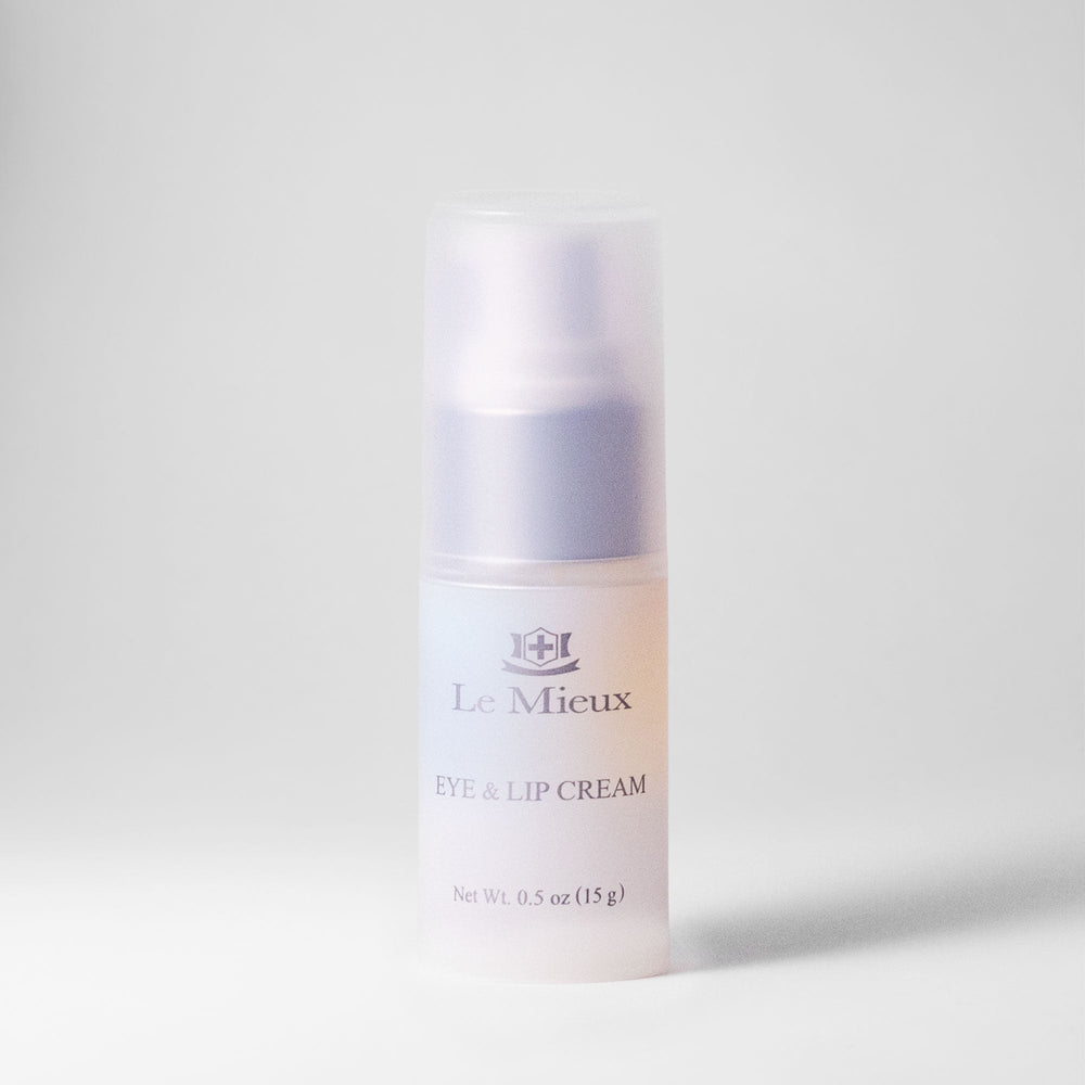 Le Mieux Eye & Lip Cream in 0.5oz jar, featuring a white cap, designed for eye and lip skincare.