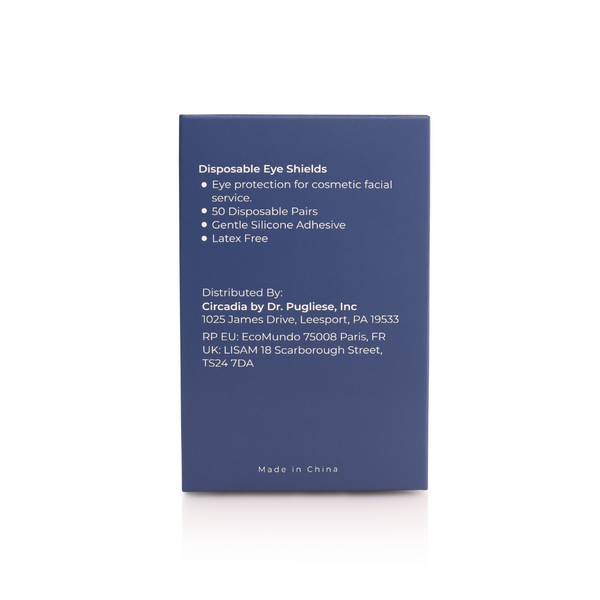 Circadia Eye Shields gel cleanser box showing the product packaging with the Circadia branding and eye shield illustration.