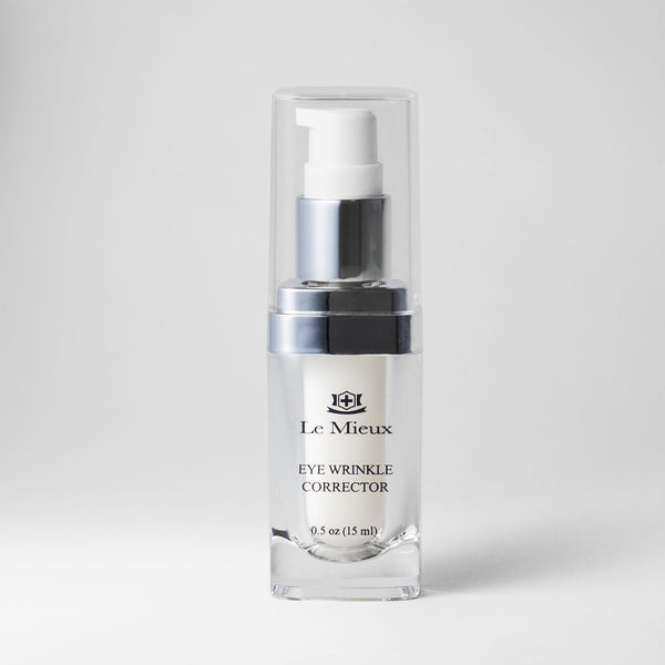 Le Mieux Eye Wrinkle Corrector in 0.5oz jar with black cap, designed for eye care and wrinkle reduction.