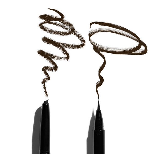 Le Mieux Eye Envy Dual Liner featuring a 2-in-1 dual-tipped pencil and liquid liner in brown color.