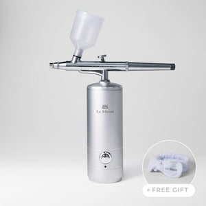 Le Mieux Ionized Oxygen Infuser beauty tool with headband for facial oxygen therapy and skincare treatment.