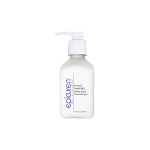 Epicuren Discovery French Lavender After Bath Body Moisturizer in a 16oz bottle with a calming lavender hue.