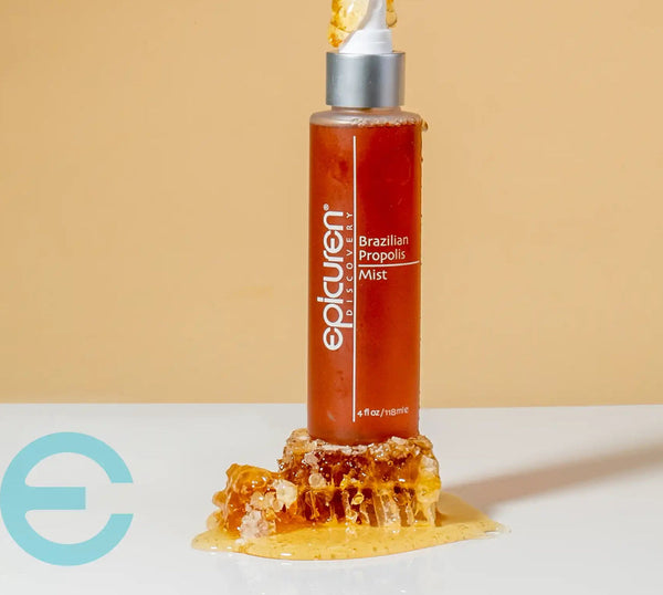 Epicuren Discovery Brazilian Propolis Mist moisturizer in a spray bottle with a natural, soothing texture.