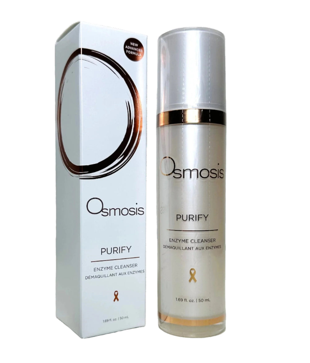 Osmosis MD Purify Enzyme Cleanser in a 1.69 fl. oz bottle with a sleek design and clear label.