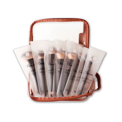 Osmosis Beauty Glow Pro Precision Makeup Brush Set featuring various brushes for precise makeup application.