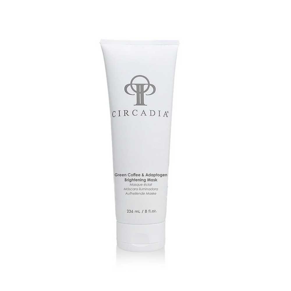 Circadia Green Coffee & Adaptogen Brightening Mask with green coffee and herbal extracts in a smooth, clay-like facial mask.