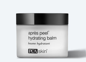 PCA Skin Apres Peel Hydrating Balm in a 1.7 oz jar, designed to soothe and hydrate skin after chemical peels.