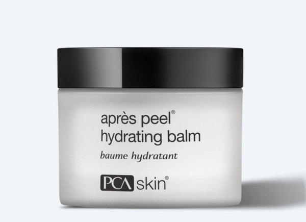 PCA Skin Apres Peel Hydrating Balm in a 1.7 oz jar, designed to soothe and hydrate skin after chemical peels.