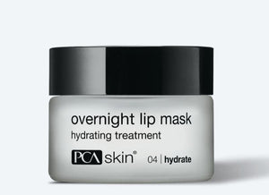 PCA Skin Overnight Lip Mask in a jar, designed for hydration and repair of lips overnight.