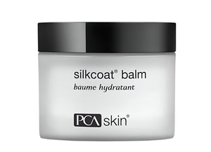PCA Skin Silkcoat Balm 1.7 oz, a nourishing moisturizer in a sleek container, ideal for hydrating and soothing skin.