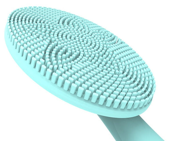 Halylo Sonic Facial Cleansing Brush with soft bristles for deep cleaning and massage, showcasing its ergonomic design.