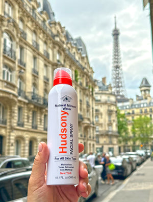 Hudsony Natural Mineral Water Face Mist 10.1 oz in a sleek spray bottle with a refreshing mist for hydration.