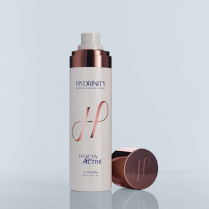 Hydrinity Age Renewal Kit for hydration, featuring the Hyacyn Active formula in a sleek, modern packaging.