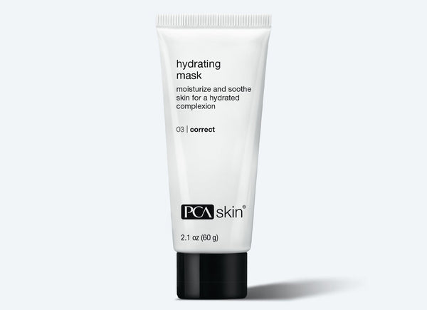 PCA Skin Hydrating Mask 2.1 oz in a jar, showcasing a creamy texture for deep hydration on skin.