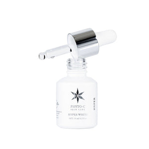 Phyto-C Skin Care HYPER-White 15 ml bottle with a sleek design, showcasing the product's brightening formula.