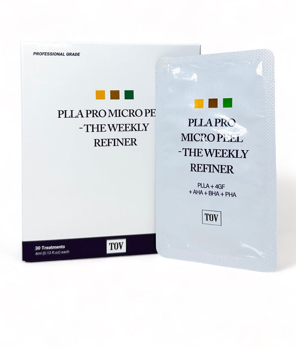 Tov Beauty HOP+ PLLA Pro Micro Peel cell cream in a jar, showcasing its smooth texture and sleek packaging.