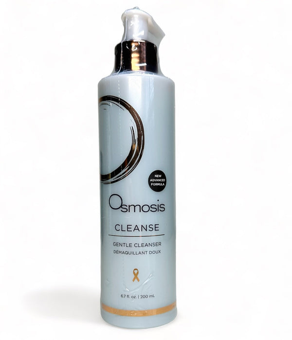 Osmosis Beauty Cleanse Gentle Cleanser in a sleek bottle, showcasing its creamy texture and soothing formula.
