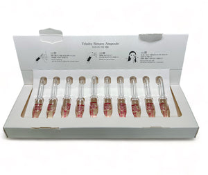 Skinbolic Trinity Return Ampoule set of 10, featuring individual ampoules in a sleek packaging design.