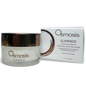 Osmosis Beauty Summer Cooling Enzyme Mask in a jar with a light, refreshing texture for cleansing and revitalizing skin.