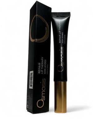Osmosis Beauty Repair Lip Therapy in a sleek tube, showcasing rich texture and nourishing formula for healthy lips.