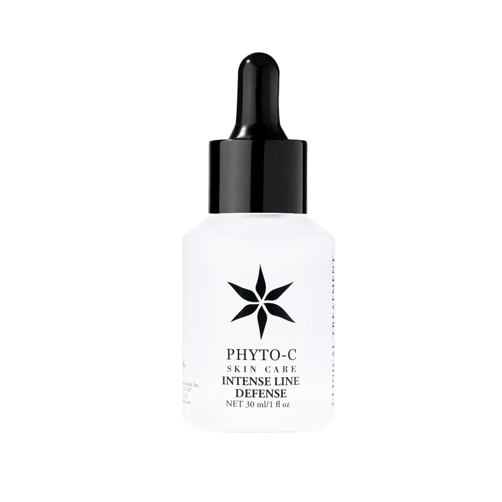 Phyto-C Skin Care Intense Line Defense Exfoliating Gel in a 30 ml bottle with a smooth, gel-like texture.