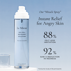 Le Mieux Iso-Cell Recovery Solution toner bottle with pump, designed for skin hydration and revitalization.