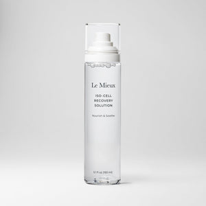 Le Mieux Iso-Cell Recovery Solution toner in a 5oz bottle with a cap, designed for skin rejuvenation and hydration.