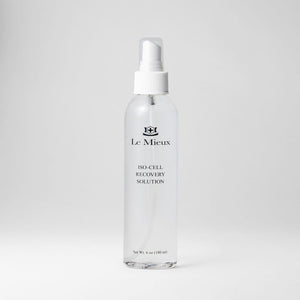 Le Mieux Iso-Cell Recovery Solution Facial Toner in 6oz spray bottle, featuring a soothing mist for hydration.