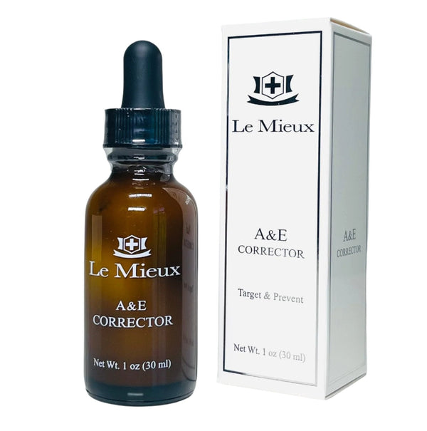 Le Mieux A&E Corrector tube for blemish treatment with salicylic acid and witch hazel on a white background.