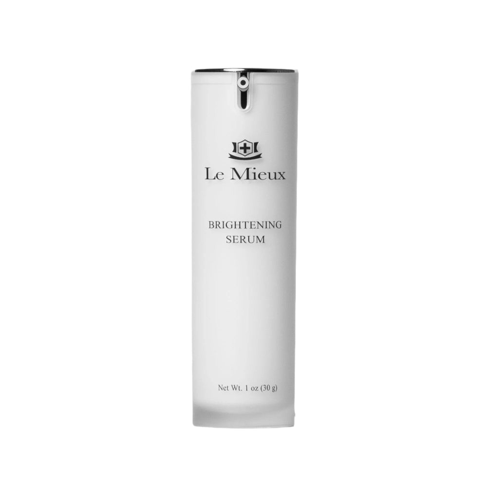 Le Mieux Brightening Serum, a clear liquid in a dropper bottle, designed for illuminating skin and enhancing radiance.