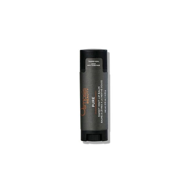 Osmosis Beauty Pure Lip Balm in a sleek container, showcasing a smooth, hydrating formula ideal for lip care.
