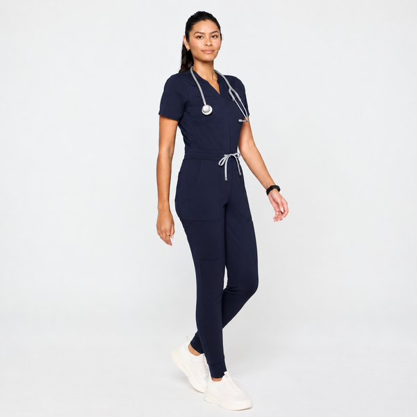 Circadia x Fabletics Women's PonteFlex Navy Empower Scrub Jumpsuit - image 1