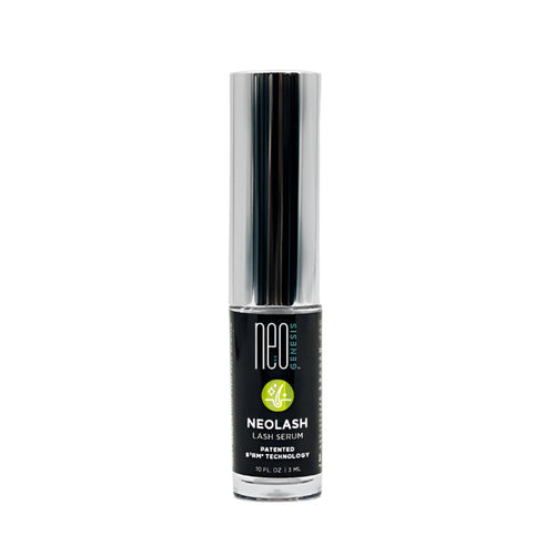 NeoGenesis NeoLash hair thickening serum in 3mL bottle, showcasing sleek packaging and product label.