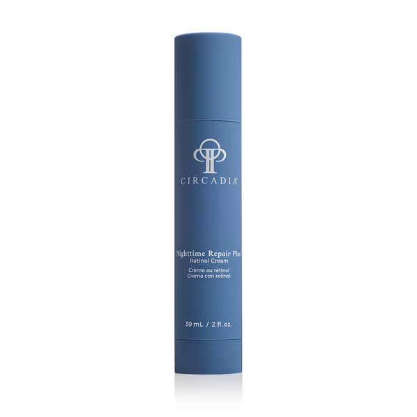 Circadia Nighttime Repair Plus Retinol Cream jar showing creamy night cream for skin rejuvenation and repair.