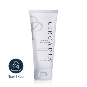 Circadia Nourish Cream Cleanser gel in an 8 oz bottle, with a creamy texture and clear labeling on the front.